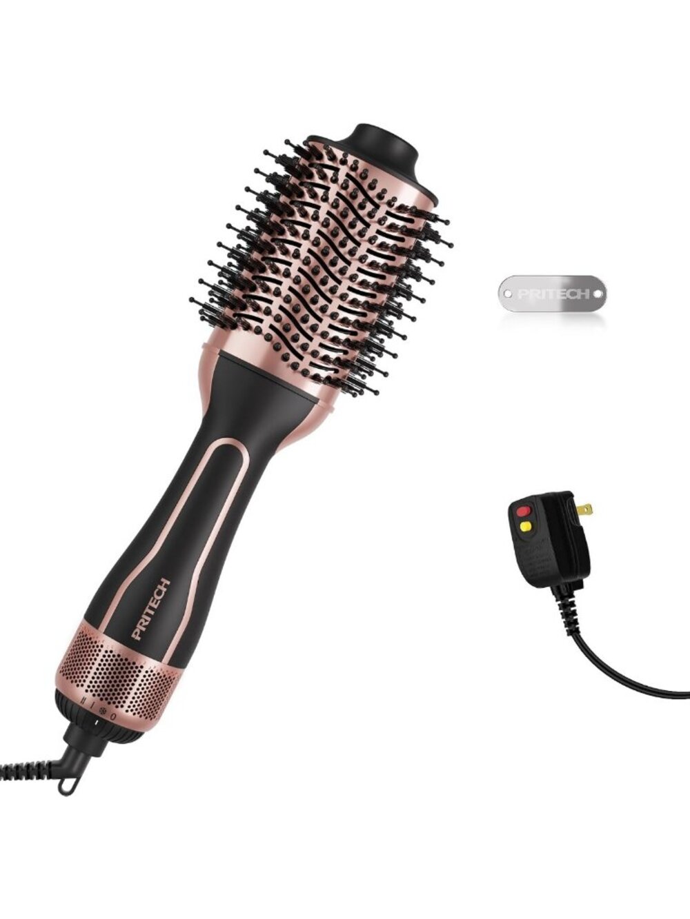 1000W Dual Voltage Hair Dryer Brush - Oval Barrel for All Hair Types, Fast
